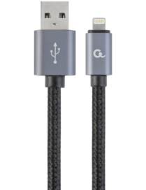 Gembird CCB-MUSB2B-AMLM-6 cable de conector Lightning 1,8 m Negro