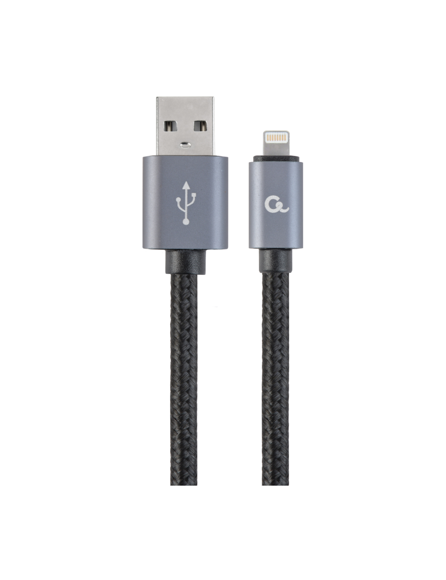 Gembird CCB-MUSB2B-AMLM-6 cable de conector Lightning 1,8 m Negro