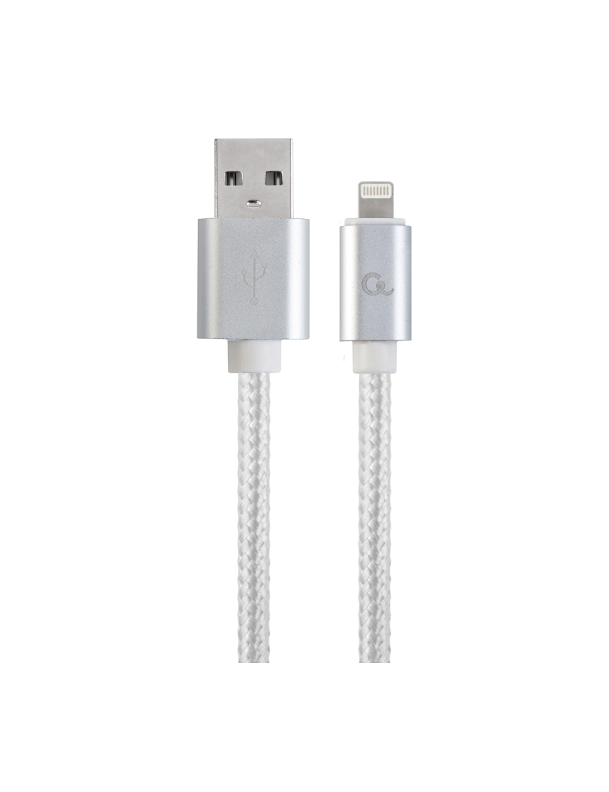 Gembird CCB-MUSB2B-AMLM-6-S cable de conector Lightning 1,8 m Plata