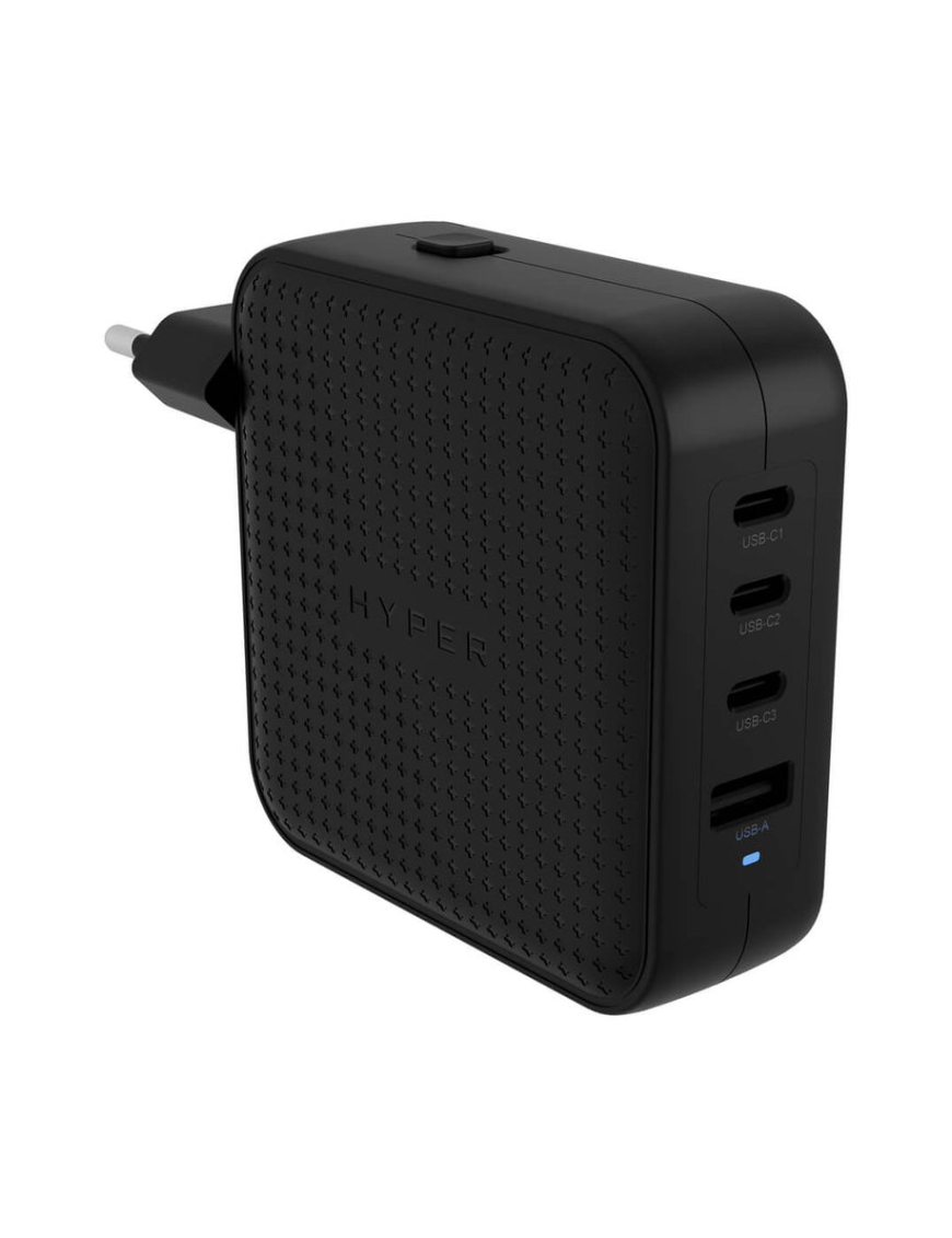 HYPER HJ1002BKWWGL cargador de dispositivo móvil Portátil, Smartphone, Tableta Negro Corriente alterna Carga rápida Interior