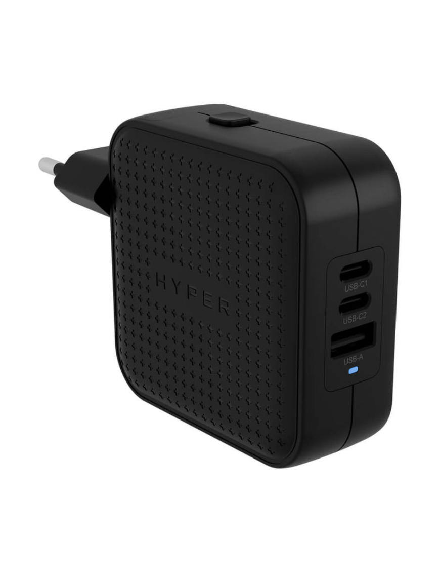 HYPER HJ1003BKWWGL cargador de dispositivo móvil Portátil, Smartphone, Tableta Negro Corriente alterna Carga rápida Interior