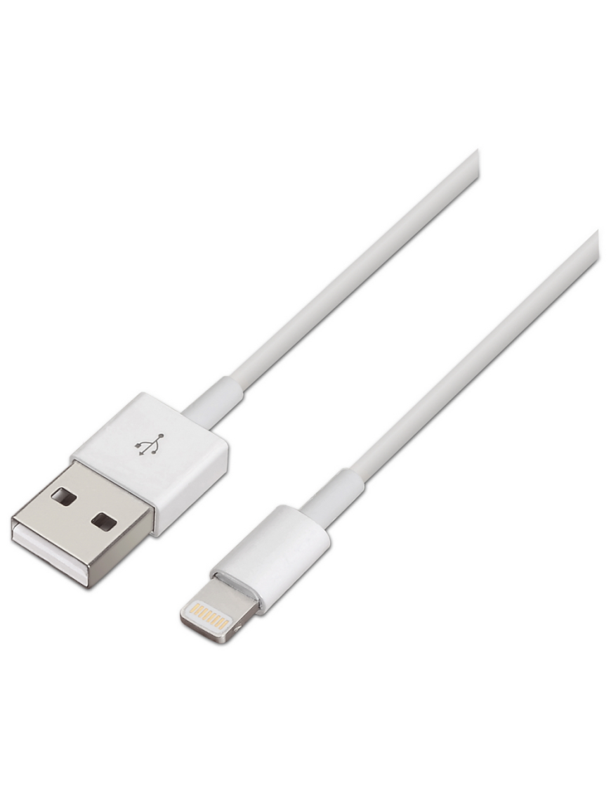 AISENS A102-0035 cable de conector Lightning 1 m Blanco