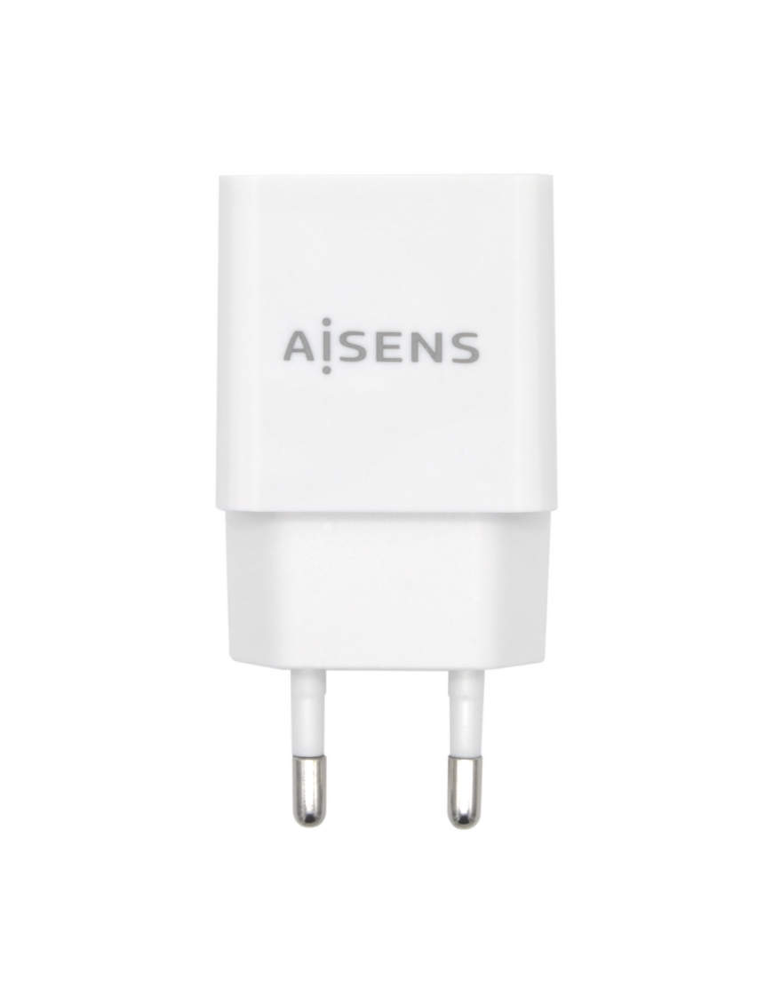AISENS Cargador USB 10W Alta Eficiencia, 5V/2A, Blanco