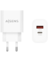 AISENS Cargador 20W, 1xUSB-C PD3.0, 1xUSB-A QC3.0, Blanco