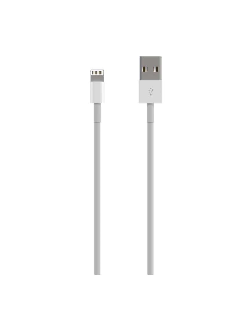 AISENS Cable Lightning A USB 2.0, Lightning/M-USB A/M, Blanco, 0.5 m
