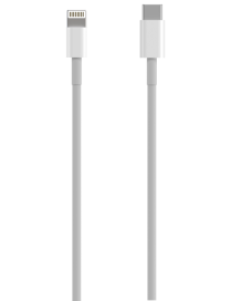 AISENS Cable USB 2.0 USB-C A Lightning PD 2A, Lightning/M-USB-C/M, Blanco, 0.5 m