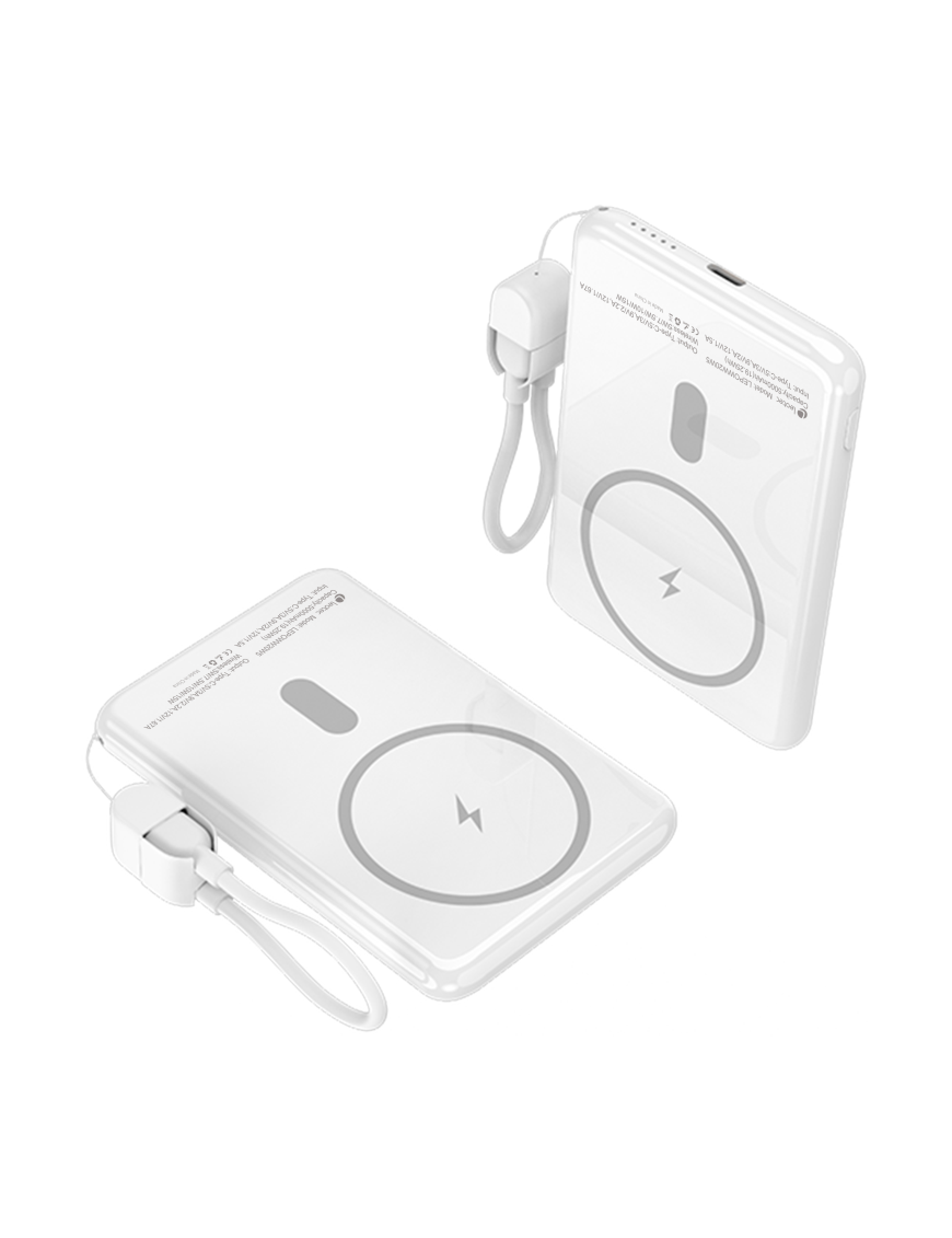 Leotec Power Bank inalámbrico 5000mAh 20W Blanco