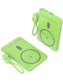 Leotec Power Bank inalámbrico 5000mAh 20W Verde