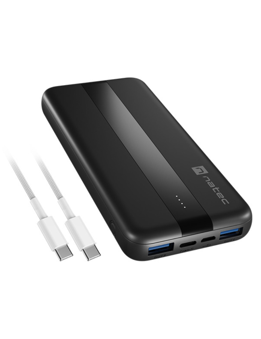 NATEC TREVI SLIM Q V2 Polímero de litio 10000 mAh Negro