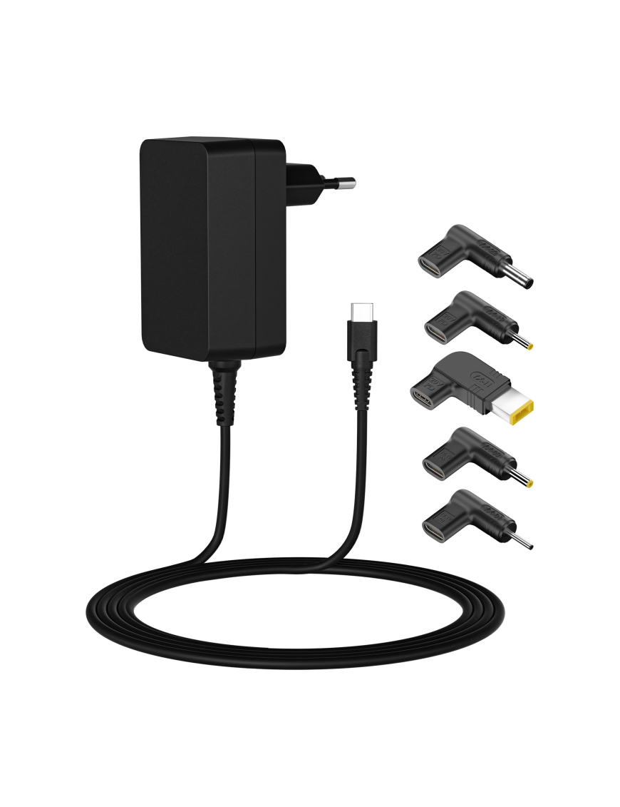 Leotec LENCSHOMETC45 cargador de dispositivo móvil Universal Negro Corriente alterna Carga rápida Interior
