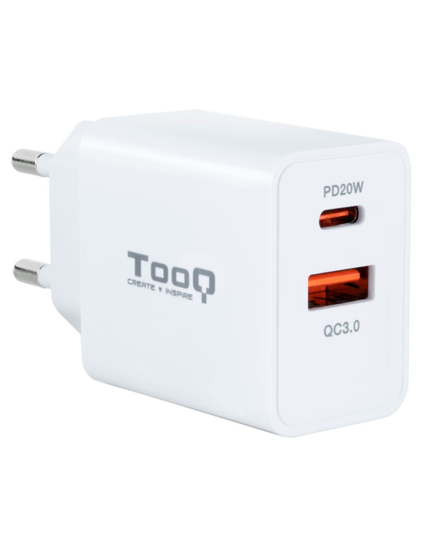 TooQ TQWC-2SC04WT cargador de dispositivo móvil Universal Blanco Corriente alterna Carga rápida Interior