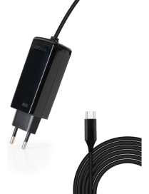 TooQ Cargador de portátil GAN USB-C PD 100W, Negro