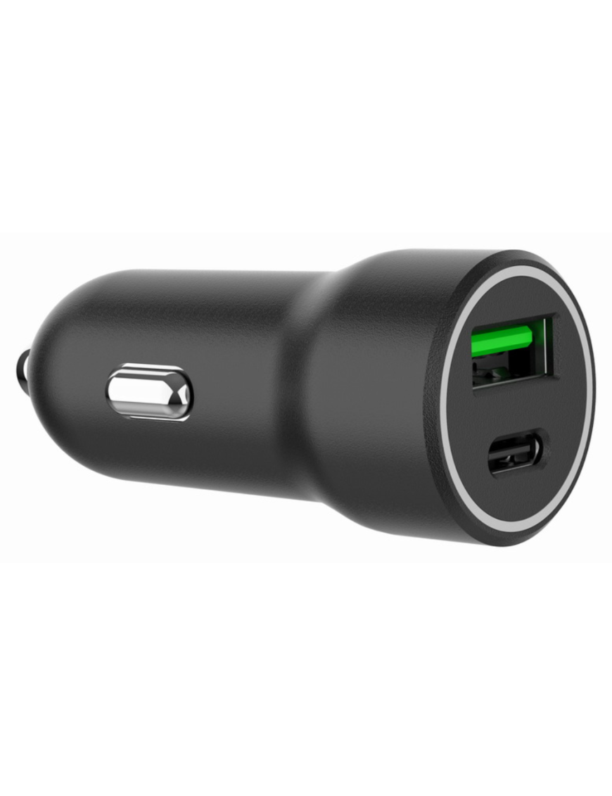 Gembird TA-UC-A2PDQC20-CAR-01 cargador de dispositivo móvil Universal Negro Encendedor de cigarrillos Carga rápida Auto