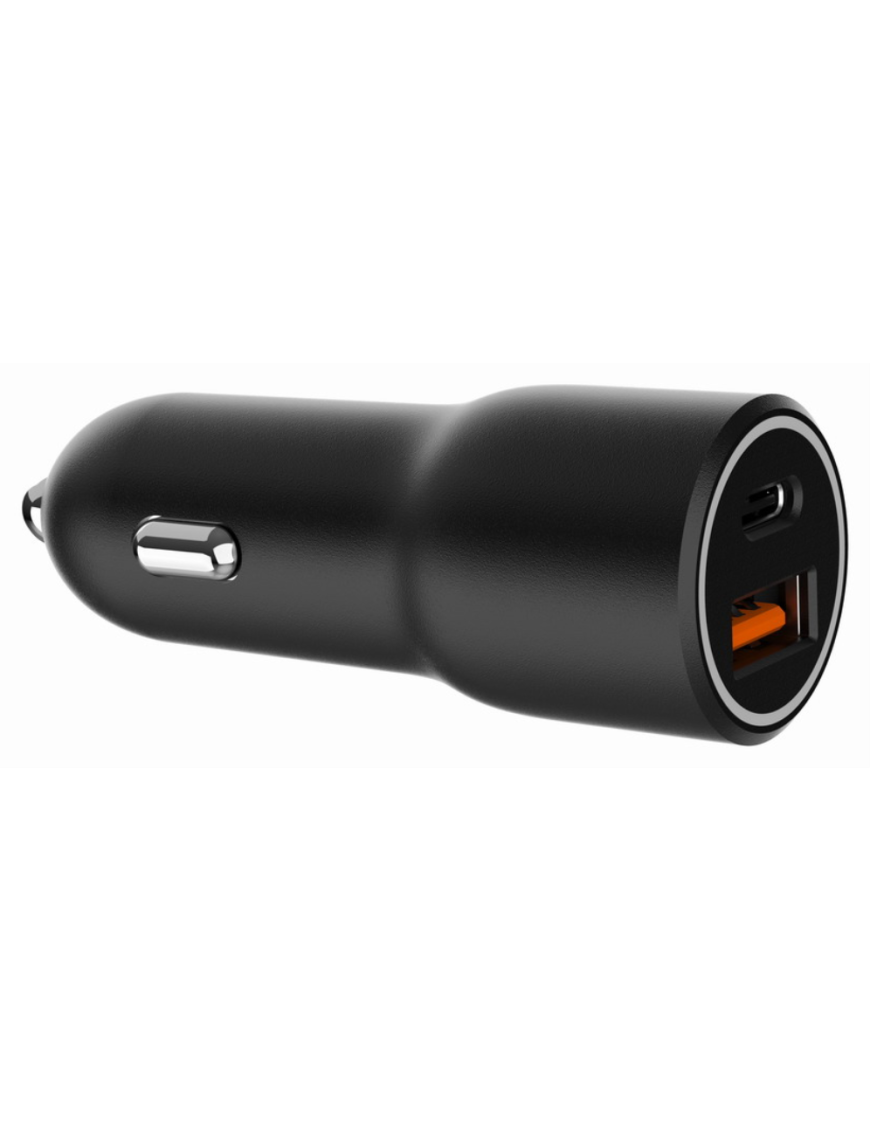Gembird TA-UC-AC2PDQC38-CAR-01 cargador de dispositivo móvil Universal Negro Encendedor de cigarrillos Carga rápida Auto