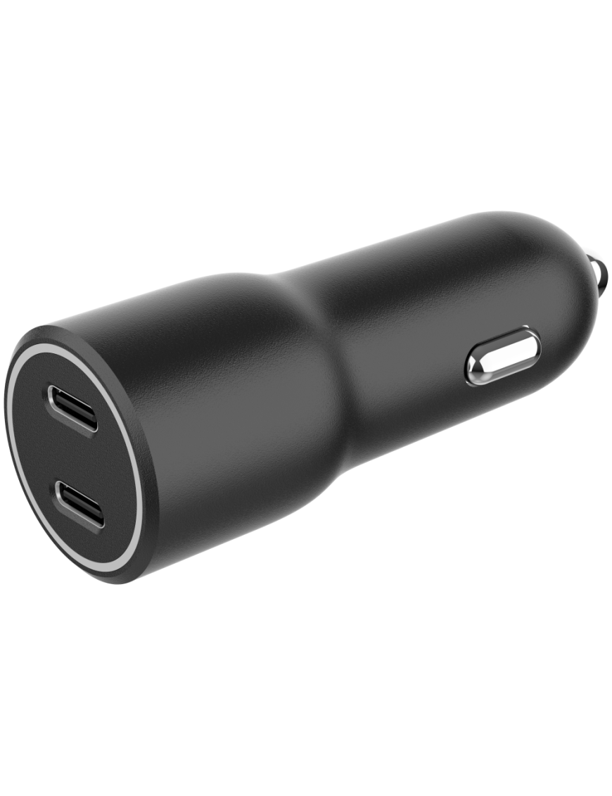 Gembird TA-UC-C2PD40-CAR-01 cargador de dispositivo móvil Universal Negro Encendedor de cigarrillos Carga rápida Auto