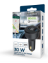 Gembird TA-UC-AC2PD30LCD-CAR-01 cargador de dispositivo móvil Universal Negro Encendedor de cigarrillos Carga rápida Auto
