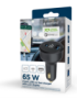 Gembird TA-UC-AC2PD65LCD-CAR-01 cargador de dispositivo móvil Universal Negro Encendedor de cigarrillos Carga rápida Auto