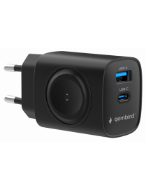Gembird TA-UC-PDQCW20-01-BK cargador de dispositivo móvil Universal Negro Corriente alterna Carga rápida Interior