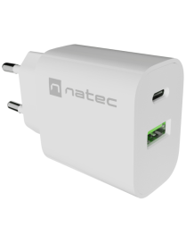 NATEC Ribera Universal Blanco Corriente alterna Carga rápida Interior