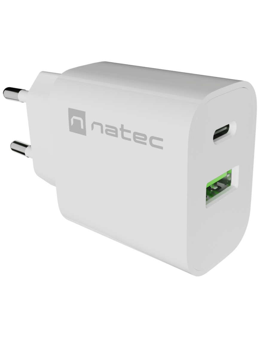NATEC Ribera Universal Blanco Corriente alterna Carga rápida Interior