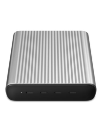 HYPER 245W GaN Desktop Charger Portátil, Smartphone, Tableta Negro, Plata Corriente alterna, Batería Carga rápida Interior