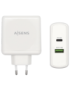 AISENS Cargador 48 W, 1x USB-C PD3.0 30 W, 1x USB-A QC3.0 18 W, Blanco