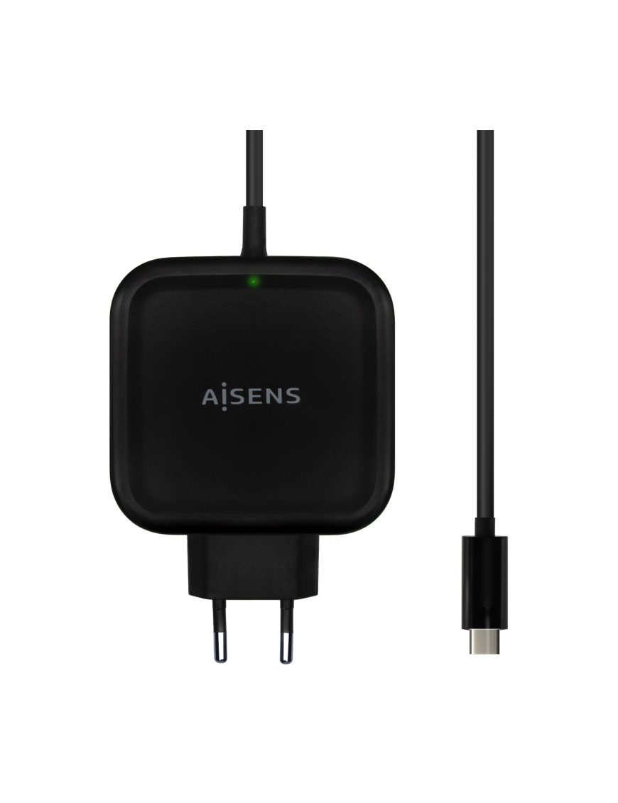 AISENS Cargador 65W PD3.0 QC3.0 1XUSB-C 1.2M, Negro