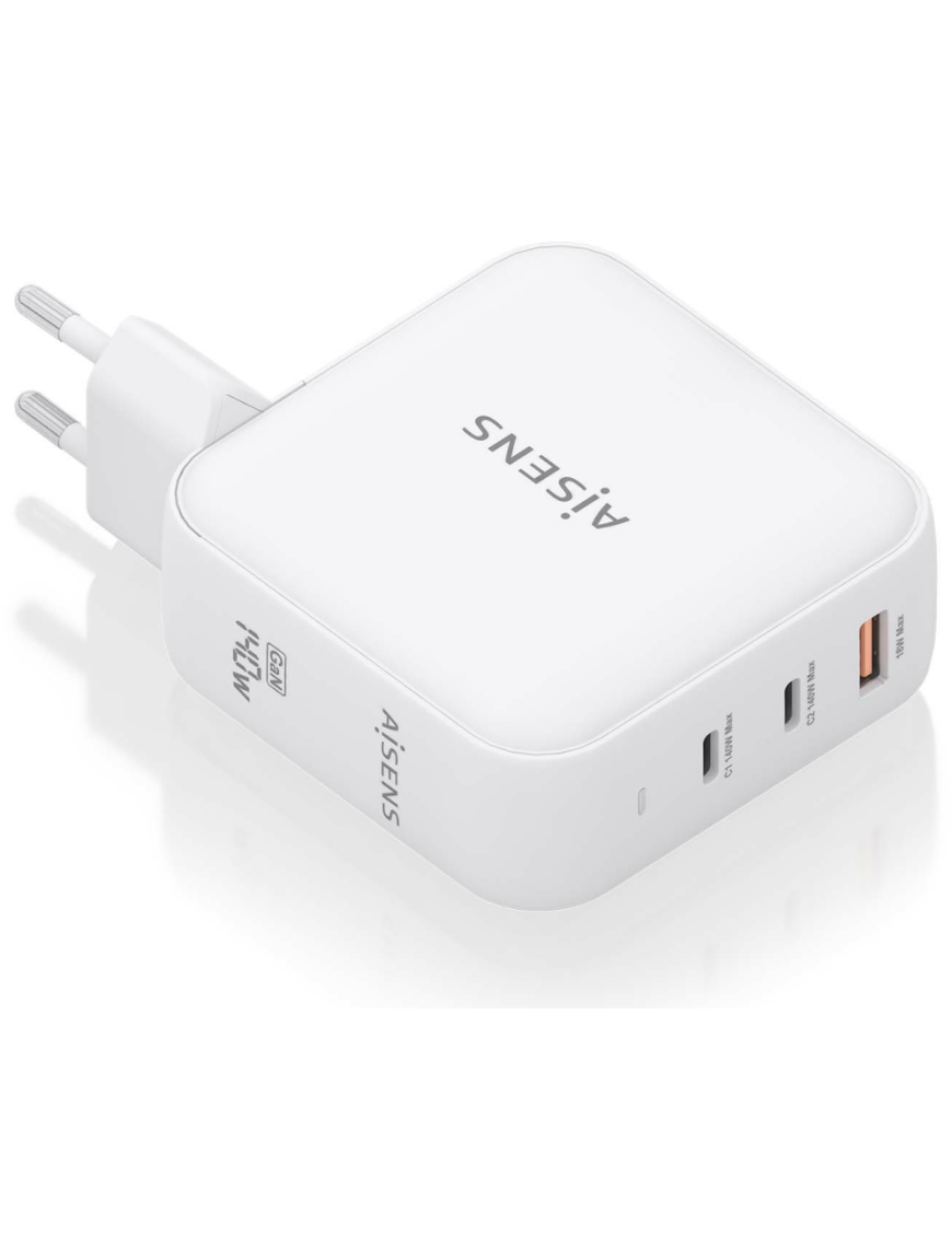 AISENS ASCH-140W3P030-W cargador de dispositivo móvil Universal Corriente alterna Carga rápida Interior