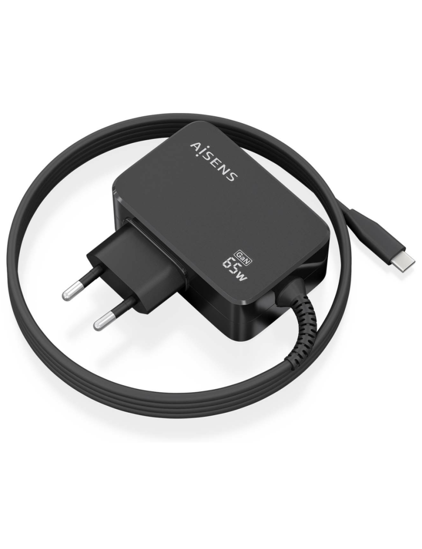 AISENS ASCH-1PD65WL033-BK cargador de dispositivo móvil Universal Corriente alterna Interior