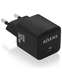 AISENS ASCH-30W1P036-BK cargador de dispositivo móvil Universal Corriente alterna Carga rápida Interior
