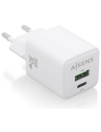 AISENS ASCH-30W2P037-W cargador de dispositivo móvil Universal Corriente alterna Carga rápida Interior