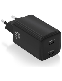 AISENS ASCH-65W2P040-BK cargador de dispositivo móvil Universal Corriente alterna Carga rápida Interior