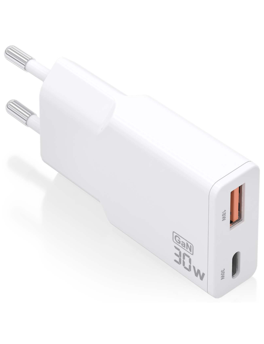 AISENS ASCH-30W2P046-W cargador de dispositivo móvil Cámara digital, MP3, MP4, Teléfono móvil, Navegante, Portátil, Consola de