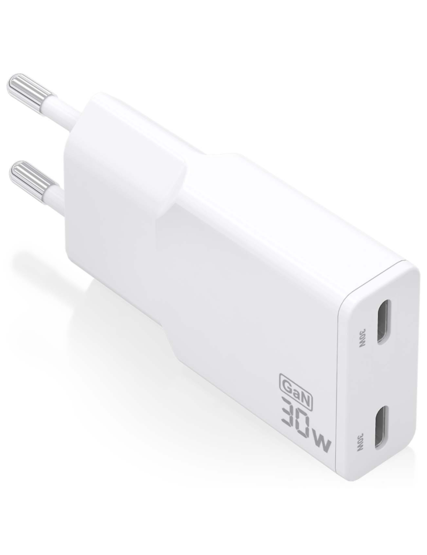 AISENS ASCH-30W2P048-W cargador de dispositivo móvil Cámara digital, MP3, MP4, Teléfono móvil, Navegante, Portátil, Consola de