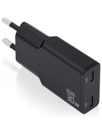 AISENS ASCH-30W2P049-BK cargador de dispositivo móvil Cámara digital, MP3, MP4, Teléfono móvil, Navegante, Portátil, Consola de