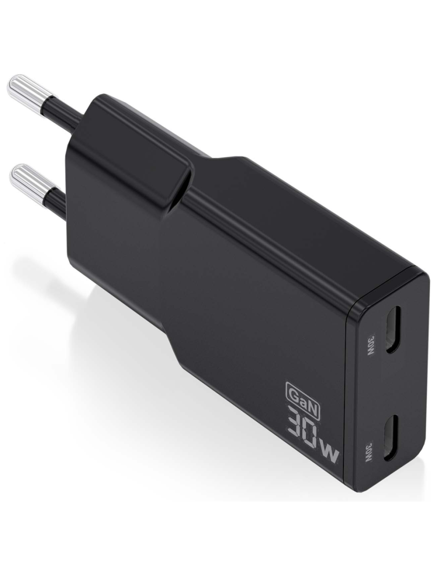 AISENS ASCH-30W2P049-BK cargador de dispositivo móvil Cámara digital, MP3, MP4, Teléfono móvil, Navegante, Portátil, Consola de