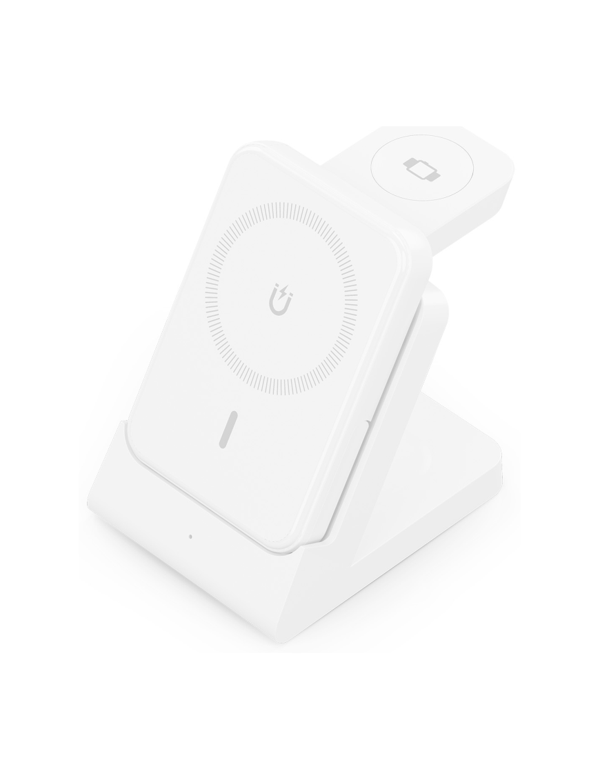 AISENS ASCH-15W4WC063-W cargador de dispositivo móvil Auriculares, Smartphone, Reloj inteligente Cargador inalámbrico Interior