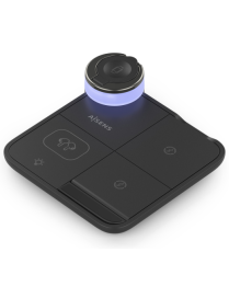 AISENS ASCH-15W4WC062-BK cargador de dispositivo móvil Auriculares, Smartphone, Reloj inteligente Cargador inalámbrico Interior