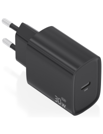 AISENS Cargador GaN 30W, 1xUSB-C PD3.0, Negro