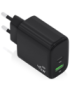 AISENS Cargador GaN 45W, 1xUSB-C PD3.0 QC4.0, 1xUSB-A QC3.0, Negro