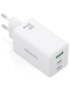AISENS Cargador GaN 65W, 2xUSB-C PD3.0 QC4.0, 1xUSB-A QC3.0, Blanco