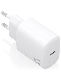 AISENS Cargador GaN 30W, 1xUSB-C PD3.0, Blanco