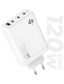 SUBBLIM Cargador GaN 120W USB-C, 4 Puertos (3x USB-C + 1x USB-A)