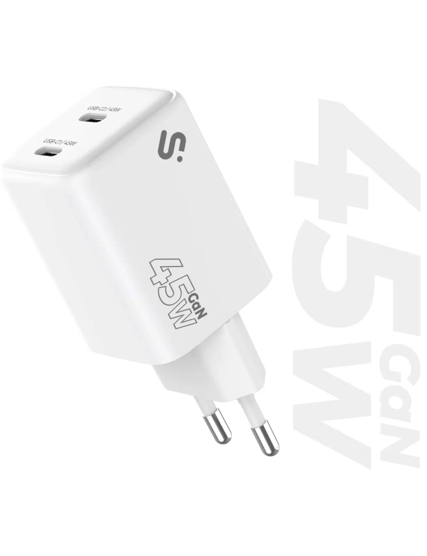 SUBBLIM Cargador GaN 45W Doble USB-C