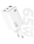 SUBBLIM Cargador GaN 65W USB-C + USB-C + USB-A