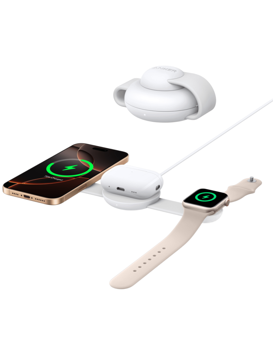 Anker B25M8H21 cargador de dispositivo móvil Auriculares, Auriculares, Smartphone, Reloj inteligente Blanco Cargador inalámbrico