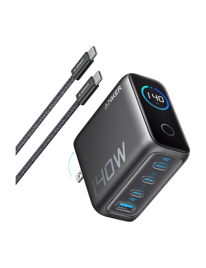 Anker B2697GZ1 cargador de dispositivo móvil Universal Gris Corriente alterna Carga rápida Interior