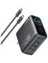 Anker B2697GZ1 cargador de dispositivo móvil Universal Gris Corriente alterna Carga rápida Interior
