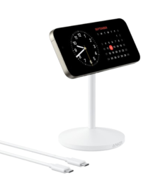 Anker MagGo Auriculares, Auriculares, Smartphone, Reloj inteligente Blanco USB Cargador inalámbrico Carga rápida Interior
