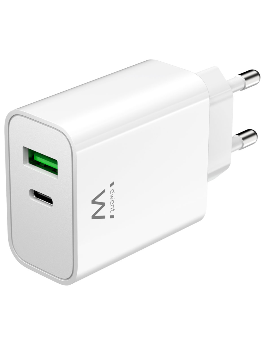 Ewent EW1325_R1 cargador de dispositivo móvil Universal Blanco Corriente alterna Carga rápida Interior